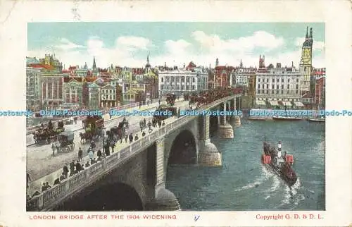 R617757 London Bridge nach 1904 Verbreiterung G D und D L 1904