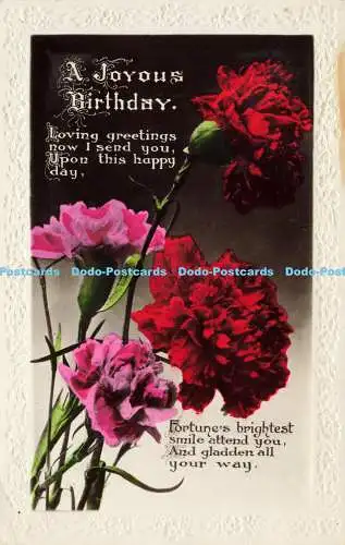 R619783 A Joyous Birthday Loving greetings now I sende you on this happy day Fo