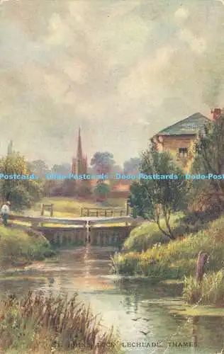 R619788 St Johns Lock Lechlade Thames C W Faulkner Series No 513F 1906