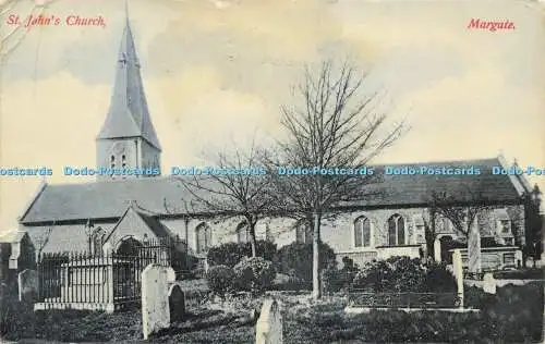 R622215 St Johns Church Margate A W Elkin Uhrturm Serie 1906