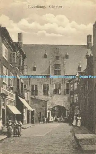 R619803 Middelburg Gistpoort J H Schaefers Platino Edition Mi 1 Amsterdam 1914