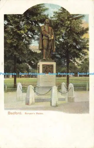 R615318 Bedford Bunyans Statue Autochrom Bild Briefpapier Pfau Marke