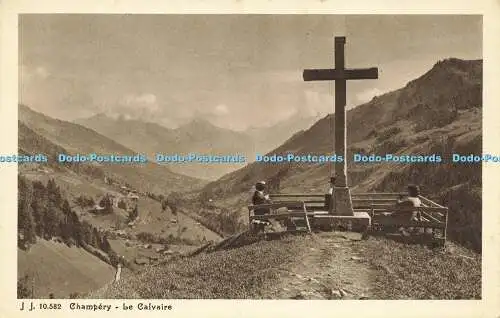 R617849 J J 10 582 Champery Le Calvaire Jullien freres Geneve