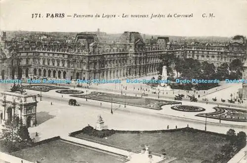 R617858 171 Paris Panorama du Louvre Les nouveaux Jardins du Carrousel C M