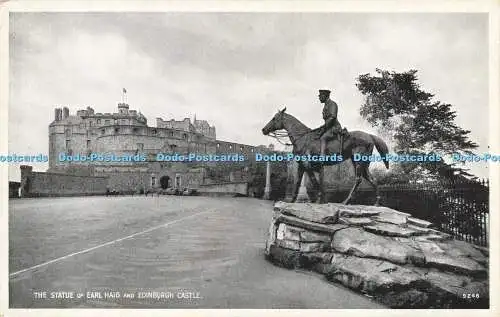 R617898 Statue of Earl Haig and Edinburgh Castle 9246 Best of All Series J B Whi