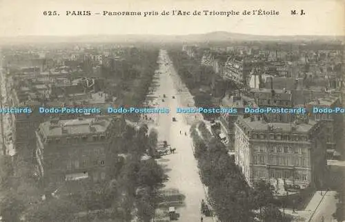 R622360 625 Paris Panorama pris de lArc de Triomphe de lEtoile M J