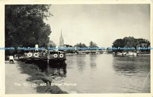 R622372 Kirche und Brücke Marlow T V A P Oxford Serie LXI 1079 1954