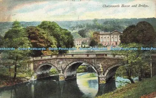 R622382 Chatsworth House and Bridge Woodbury Serie 1909