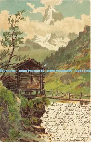 R619979 Gemälde Berge Natur National und Export Pneumatik 1904