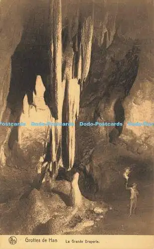 R615511 Nels Grottes de Han La Grande Draperie No 17 S A des Grottes de Han sur