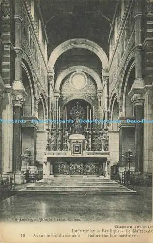 R620058 Guerre 1914 Interieur de la Basilique La Maitre 10 Avant le bombardement