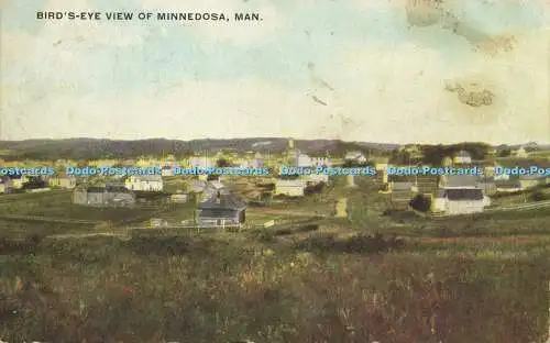 R615578 Vogelperspektive von Minnedosa Mann kanadische Souvenir Postkarte T C McQuarrie