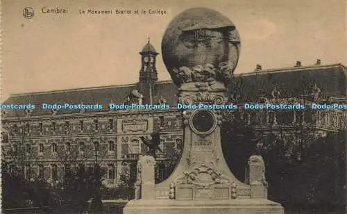 R615588 Nels Cambrai Le Monument Bleriot et le College Phono Photo