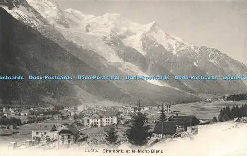 R615591 J J 95 A Chamonix et le Mont Blanc Jullien freres