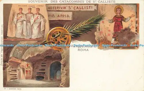 R618153 Via Appia Antica 33 Roma Souvenir des Catacombes de St Calliste L Salomo