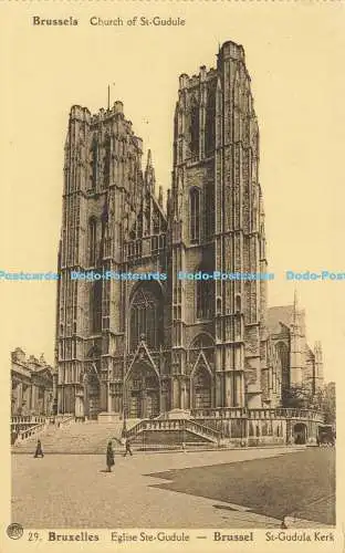 R620189 Brüssel Kirche St. Gudule Albert 29 Bruxelles Eglise Ste Gudule Bruss