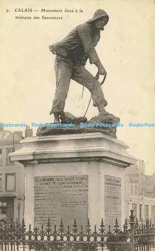 R620202 9 Calais Monument eleve a la memoire des Sauveteurs E L D