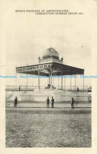 R620210 Königspavillon im Amphitheater Krönung Durbar Delhi 1911 H A Mirza