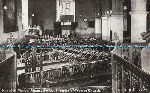 R618176 Norwich Floods August 27 12 Interior of Trowse Church No J and S 7790 Ja