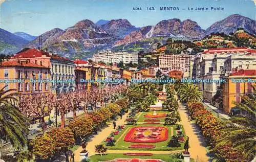 R622658 Adia 143 Menton Le Jardin Public A D I A Photochromie