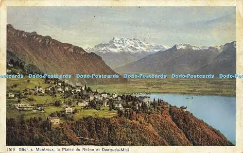 R618219 1519 Glion s Montreux la Plaine du Rhone et Dents du Midi O Sartori 1930