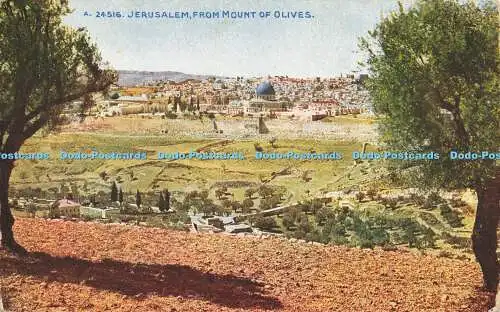 R618243 A 24516 Jerusalem aus Ölberg Celesque Serie Photochrom