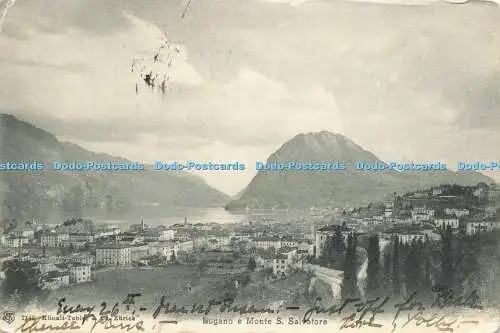 R615804 Lugano e Monte S Salvatore 2143 Kunzli Tobler 1906