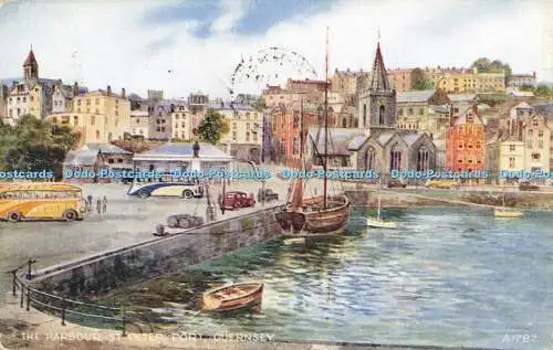 R622721 Harbour St Peter Port Guernsey A1787 Art Colour E W Trick Valentines 195