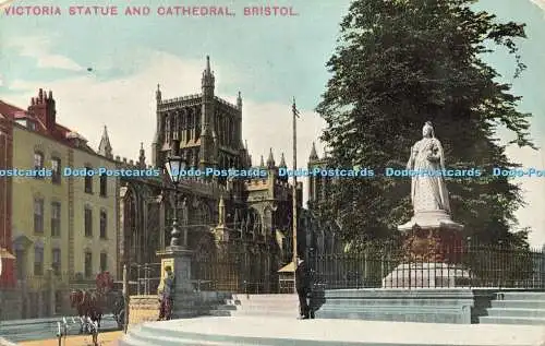 R622764 Victoria Statue and Cathedral Bristol E S London No 3153 1908