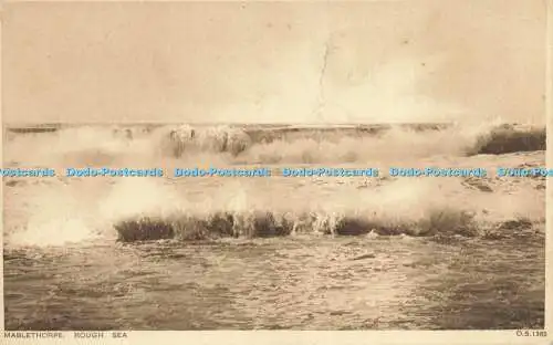 R618322 Mablethorpe Rough Sea O S 1383 Photochrom