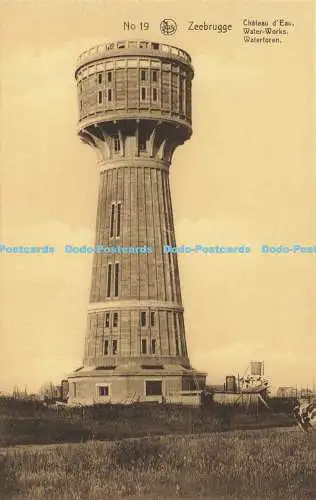 R620390 No 19 Zeebrugge Water Works Chateau dEau Watertoren Nels J Revyn Bruxell