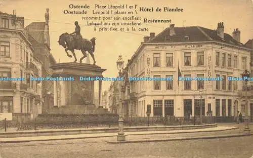 R618357 Ostende Place Leopold I Oostende Leopold I plaats en Hotel de Flandre et