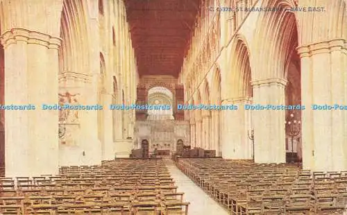 R615890 C 43379 St Albans Abbey Nave East Celesque Serie Photochrom