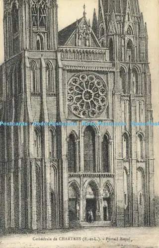 R620399 Cathedrale de Chartres E et L Portail Royal