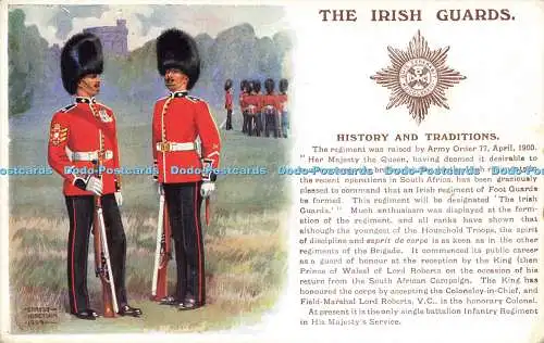 R618390 Irish Guards History and Traditions Gale and Polden Ernest Ibbetson 1909