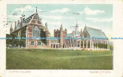 R618399 Clifton College F F D und D 1906