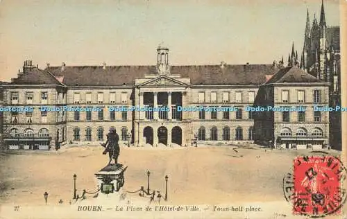 R622897 37 Rouen La Place de lHotel de Ville Rathausplatz 1927 Anciens Etab N