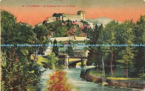 R616003 96 Lourdes Le Chateau Fort et la Gave Arts Photomecaniques