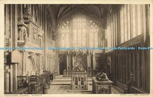 R616010 Beauchamp Chapel Warwick J J Ward Coventry Special Photo Art Series No 1