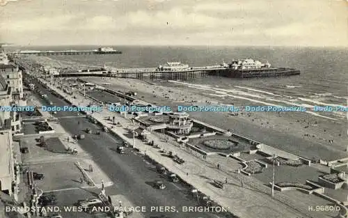 R616015 Bandstand West and Palace Piers Brighton H 9680 D Silveresque 3059V Styl