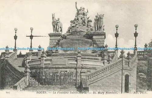 R616056 107 Rouen La Fontaine Sainte Marie St Mary Brunnen ND Phot Imp Phot Neu