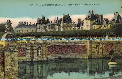 R618542 732 Palais de Fontainebleau Bassin des Cascades et le Palais Siron E L D