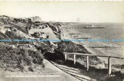 R616074 Cliffs and Bay von Durley Chine Bournemouth C M 83 Thunder and Clayden