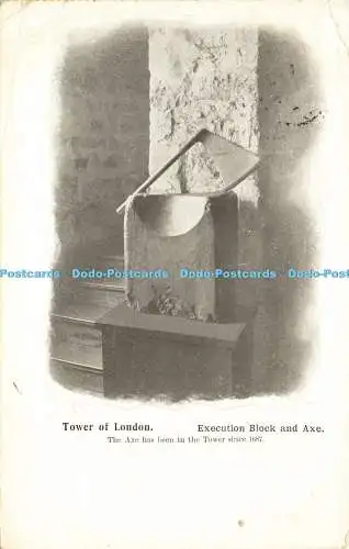 R620603 Tower of London Execution Block and Axe Wellington Series G and P 1903