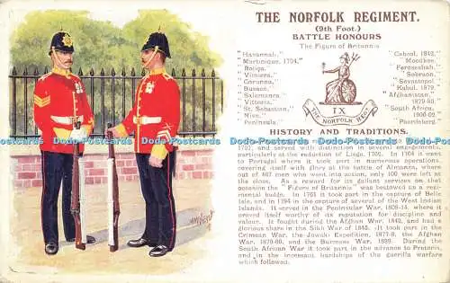 R618587 Norfolk Regiment 9th Foot Battle Honours History and Traditions J M Neil