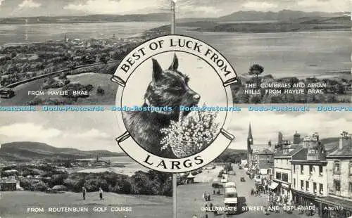 R623024 Best of Luck from Largs A 5071 D Silveresque 2059V Valentines 1960 Multi