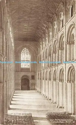 R620625 1047 Peterborough Cathedral Nave W Sepiatone Series Photochrom