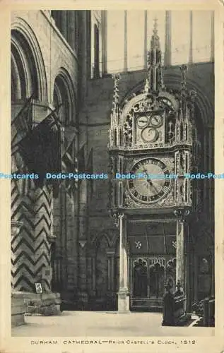 R620680 Durham Cathedral Prior Castells Uhr 1512 Tuck Serie 2 1949