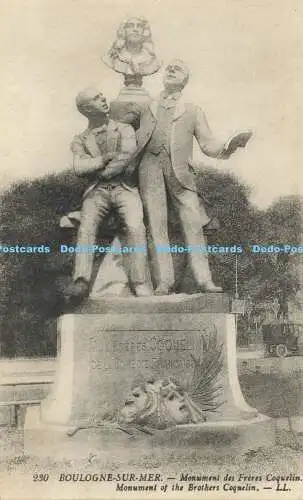 R620683 230 Boulogne sur Mer Monument of Brothers Coquelin LL Levy Fils