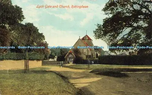 R616180 Lych Gate and Church Rottingdean Brighton Palace Series No 170 1918